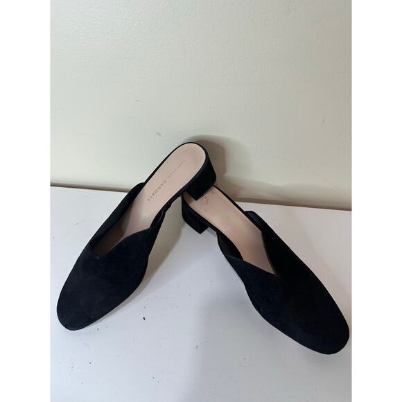 Loeffler Randall Suede Black Heeled Mules - Picture 2 of 7